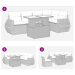 Casa si Gradina - Gradina si terasa - Mobilier exterior - Seturi mobila gradina - Set canapele de gradina cu perne, 6 piese, bej, poliratan - Infinity.ro