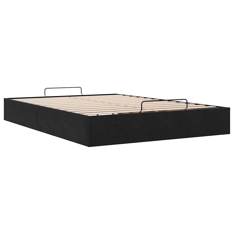 Casa si Gradina - Mobilier - Paturi si accesorii - Paturi - Cadru de pat otoman fara saltea Negru 140x200 cm catifea - Infinity.ro