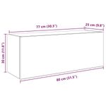 Casa si Gradina - Mobilier - Mobilier baie - Corpuri baie - Dulap perete baie, stejar fumuriu, 80x25x30 cm, lemn prelucrat - Infinity.ro