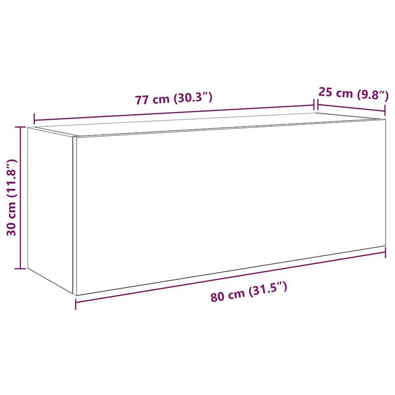 Casa si Gradina - Mobilier - Mobilier baie - Corpuri baie - Dulap perete baie, stejar fumuriu, 80x25x30 cm, lemn prelucrat - Infinity.ro