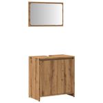 Casa si Gradina - Mobilier - Seturi de mobilier - Seturi baie - Set mobilier de baie, 2 piese, stejar artizanal, lemn prelucrat - Infinity.ro