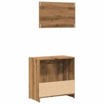 Casa si Gradina - Mobilier - Seturi de mobilier - Seturi baie - Set mobilier de baie, 2 piese, stejar artizanal, lemn prelucrat - Infinity.ro