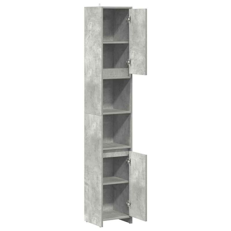 Casa si Gradina - Mobilier - Mobilier baie - Comode baie - Dulap de baie, gri beton, 30x30x183,5 cm, PAL - Infinity.ro