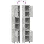 Casa si Gradina - Mobilier - Mobilier baie - Comode baie - Dulap de baie, gri beton, 30x30x183,5 cm, PAL - Infinity.ro