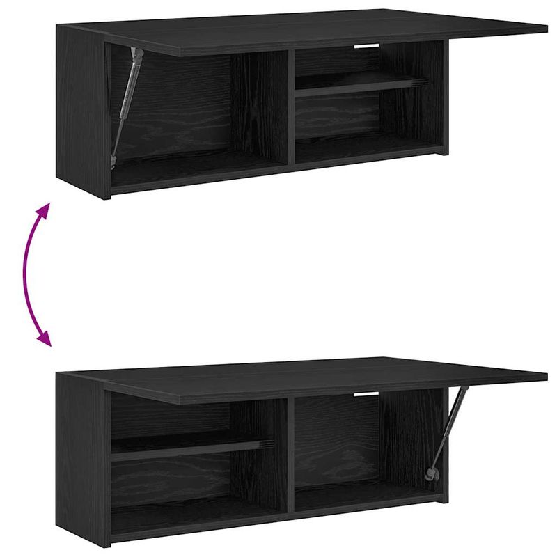 Casa si Gradina - Mobilier - Mobilier baie - Corpuri baie - Dulap de perete de baie, negru, 80x25x30 cm, lemn prelucrat - Infinity.ro