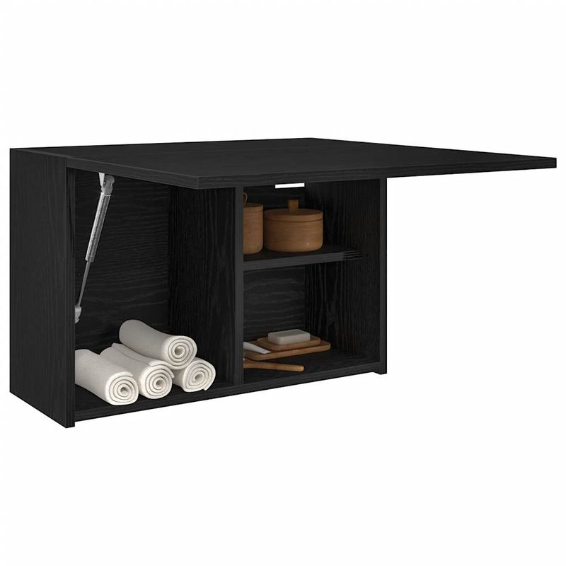 Casa si Gradina - Mobilier - Mobilier baie - Corpuri baie - Dulap de perete de baie, negru, 60x25x40 cm, lemn prelucrat - Infinity.ro