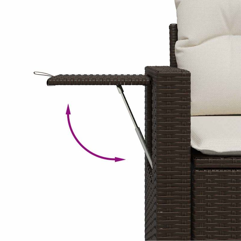 Casa si Gradina - Gradina si terasa - Mobilier exterior - Seturi mobila gradina - Set canapele de gradina cu perne, 5 piese, maro, poliratan - Infinity.ro