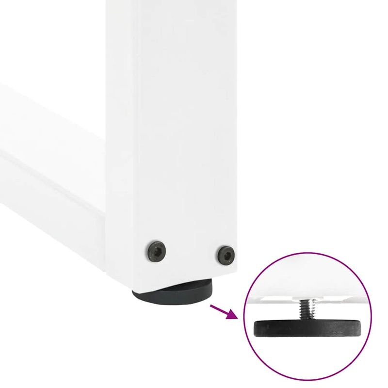 Casa si Gradina - Mobilier - Feronerie si accesorii mobila - Picioare masuta de cafea in forma de U 2 buc Alb Otel - Infinity.ro