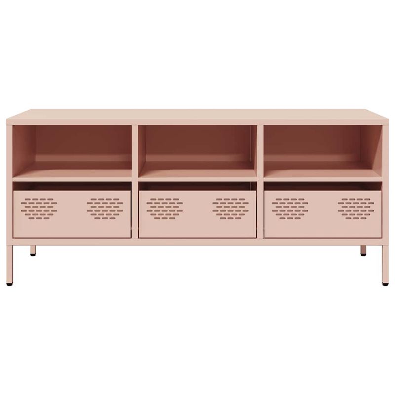 Casa si Gradina - Mobilier - Comode si corpuri - Comode - Dulap TV, roz, 101,5x39x43,5 cm, otel laminat la rece - Infinity.ro