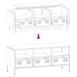 Casa si Gradina - Mobilier - Comode si corpuri - Comode - Dulap TV, roz, 101,5x39x43,5 cm, otel laminat la rece - Infinity.ro