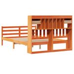 Casa si Gradina - Mobilier - Paturi si accesorii - Paturi - Pat cu biblioteca fara saltea maro 160x200 cm lemn masiv de pin - Infinity.ro