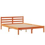 Casa si Gradina - Mobilier - Paturi si accesorii - Paturi - Pat cu biblioteca fara saltea maro 160x200 cm lemn masiv de pin - Infinity.ro