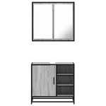 Casa si Gradina - Mobilier - Seturi de mobilier - Seturi baie - Set mobilier de baie, 2 piese, gri sonoma, lemn prelucrat - Infinity.ro