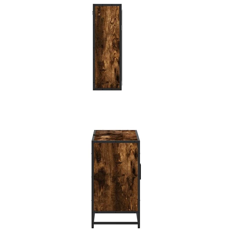 Casa si Gradina - Mobilier - Seturi de mobilier - Seturi baie - Set mobilier de baie, 2 piese, stejar fumuriu, lemn prelucrat - Infinity.ro