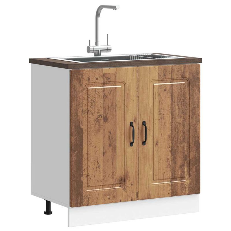 Casa si Gradina - Mobilier - Comode si corpuri - Corpuri bucatarie - Dulap baza pentru chiuveta „Kalmar” Lemn vechi Lemn prelucrat, mărime 80x46x81.5 cm - Infinity.ro