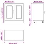 Casa si Gradina - Mobilier - Comode si corpuri - Corpuri bucatarie - Dulap baza pentru chiuveta „Kalmar” Lemn vechi Lemn prelucrat, mărime 80x46x81.5 cm - Infinity.ro