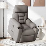 Casa si Gradina - Mobilier - Scaune si fotolii - Fotolii - Fotoliu rabatabil cu ridicare pe verticala, gri taupe, textil - Infinity.ro