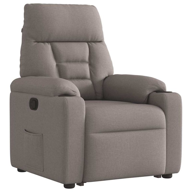 Casa si Gradina - Mobilier - Scaune si fotolii - Fotolii - Fotoliu rabatabil cu ridicare pe verticala, gri taupe, textil - Infinity.ro