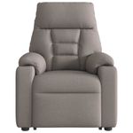 Casa si Gradina - Mobilier - Scaune si fotolii - Fotolii - Fotoliu rabatabil cu ridicare pe verticala, gri taupe, textil - Infinity.ro