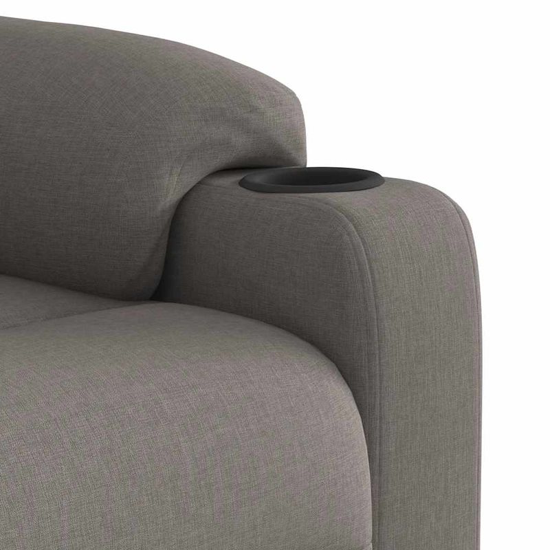 Casa si Gradina - Mobilier - Scaune si fotolii - Fotolii - Fotoliu rabatabil cu ridicare pe verticala, gri taupe, textil - Infinity.ro