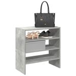 Casa si Gradina - Mobilier - Organizare si depozitare - Organizator incaltaminte - Rafturi de pantofi 2 buc stivuibile beton gri 60x30x30,5 cm - Infinity.ro
