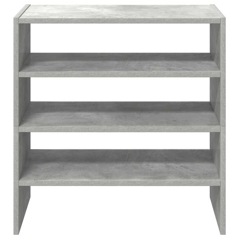 Casa si Gradina - Mobilier - Organizare si depozitare - Organizator incaltaminte - Rafturi de pantofi 2 buc stivuibile beton gri 60x30x30,5 cm - Infinity.ro