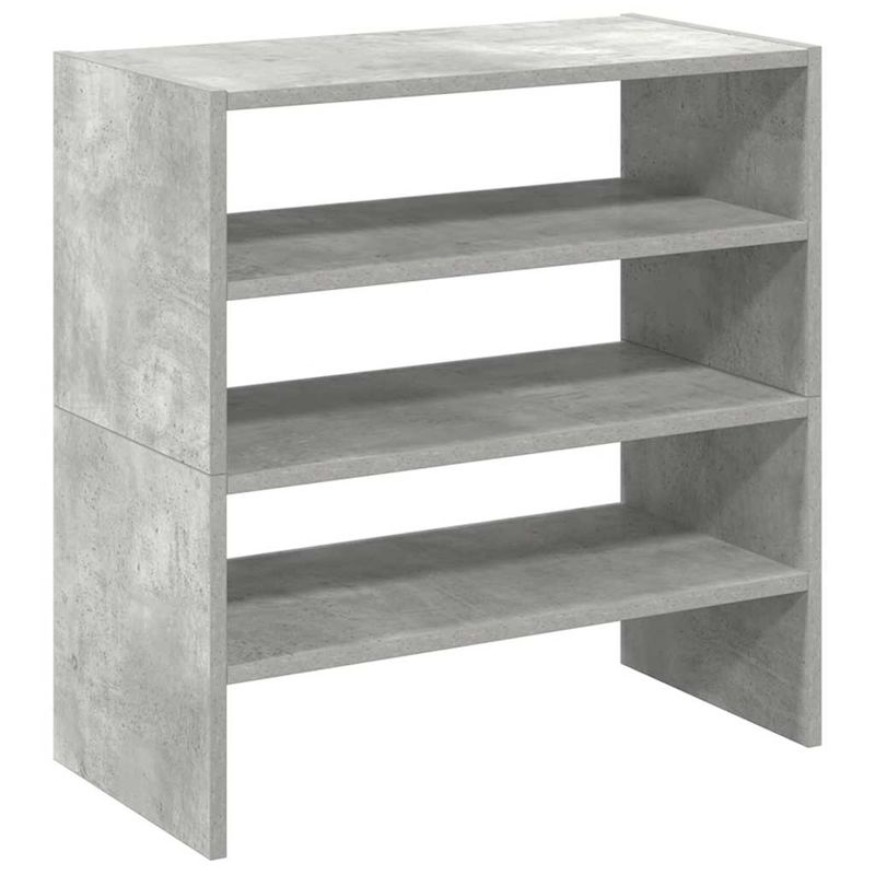 Casa si Gradina - Mobilier - Organizare si depozitare - Organizator incaltaminte - Rafturi de pantofi 2 buc stivuibile beton gri 60x30x30,5 cm - Infinity.ro