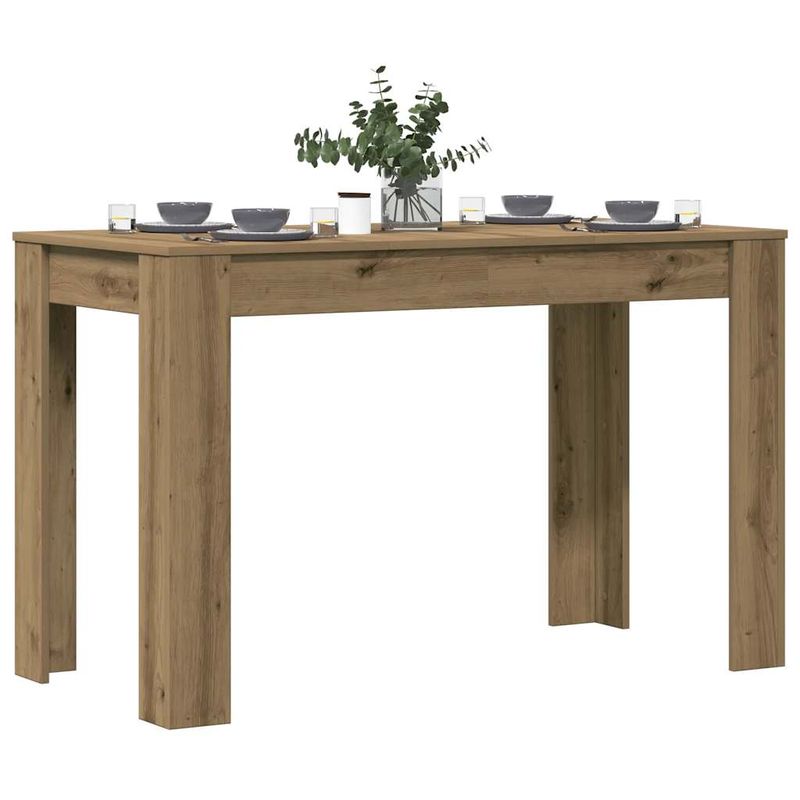 Casa si Gradina - Mobilier - Mese si birouri - Mese bucatarie si dining - Masa de bucatarie, Stejar artizanal 120x60x76 cm lemn prelucrat - Infinity.ro