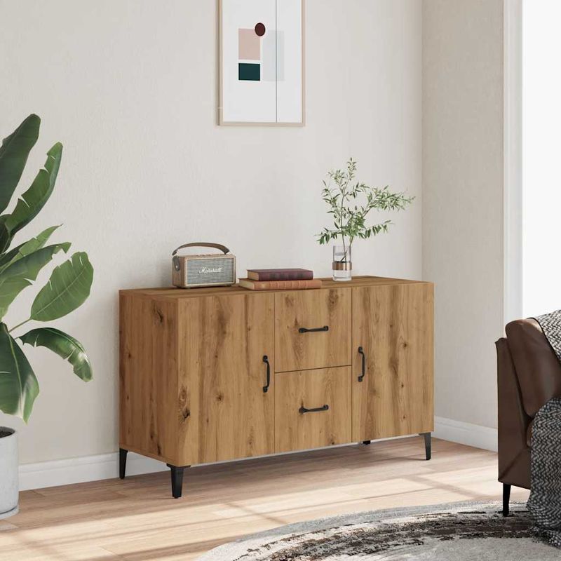 Casa si Gradina - Mobilier - Comode si corpuri - Comode - Dulap, stejar artizanal, 100x36x60 cm, lemn prelucrat - Infinity.ro