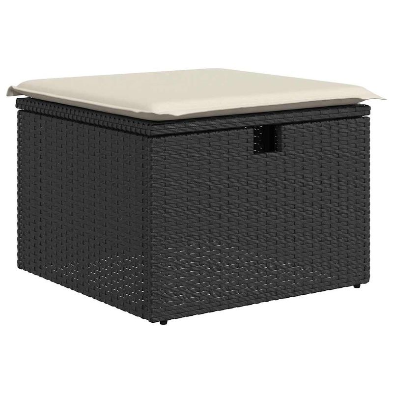 Casa si Gradina - Gradina si terasa - Mobilier exterior - Seturi mobila gradina - Set mobilier de gradina cu perne, 6 piese, negru, poliratan - Infinity.ro