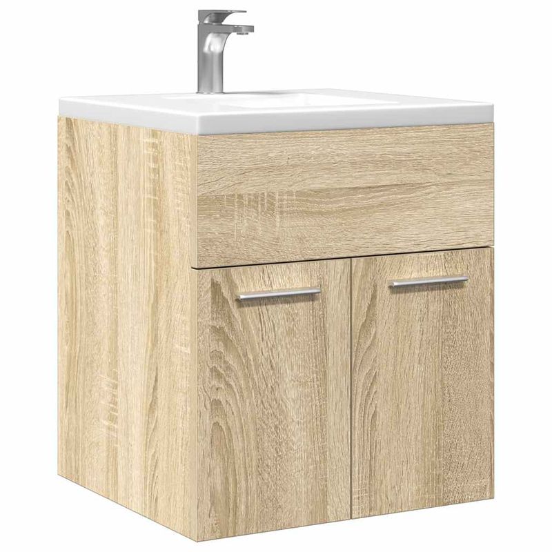 Casa si Gradina - Mobilier - Mobilier baie - Comode baie - Dulap chiuveta baie, stejar sonoma 41x38,5x46 cm lemn prelucrat - Infinity.ro