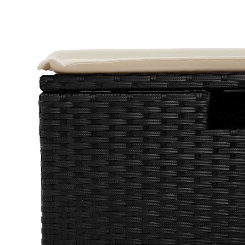 Casa si Gradina - Gradina si terasa - Mobilier exterior - Seturi mobila gradina - Set mobilier de gradina cu perne, 6 piese, negru, poliratan - Infinity.ro