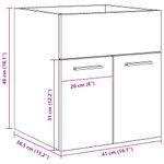 Casa si Gradina - Mobilier - Mobilier baie - Comode baie - Dulap chiuveta baie, stejar sonoma 41x38,5x46 cm lemn prelucrat - Infinity.ro