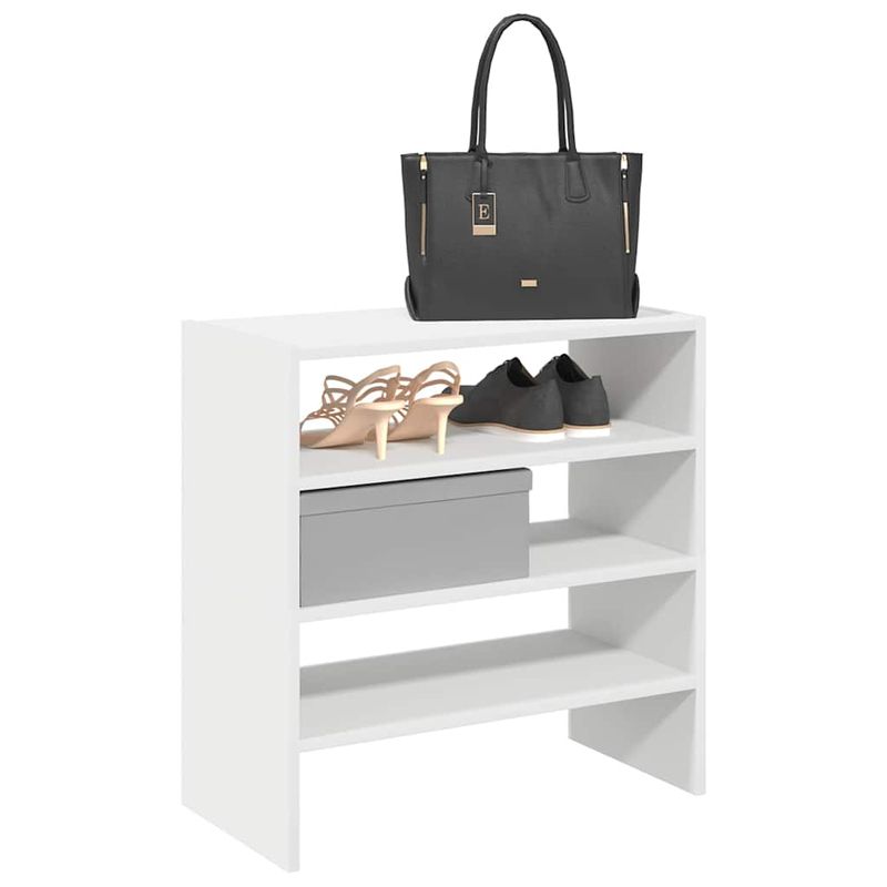 Casa si Gradina - Mobilier - Organizare si depozitare - Organizator incaltaminte - Rafturi pantofi 2 buc stivuibile alb 60x30x30,5 cm - Infinity.ro