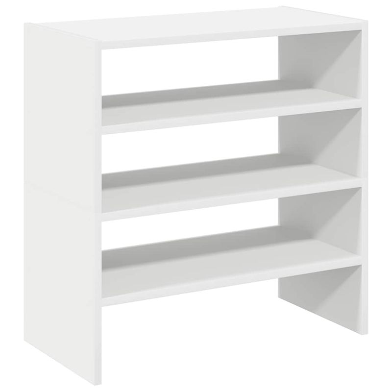 Casa si Gradina - Mobilier - Organizare si depozitare - Organizator incaltaminte - Rafturi pantofi 2 buc stivuibile alb 60x30x30,5 cm - Infinity.ro