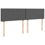 Casa si Gradina - Mobilier - Paturi si accesorii - Paturi - Cadru de pat otoman cu saltea tesatura gri inchis 200x200 cm, model design simplu - Infinity.ro