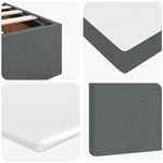 Casa si Gradina - Mobilier - Paturi si accesorii - Paturi - Cadru de pat otoman cu saltea tesatura gri inchis 200x200 cm, model design simplu - Infinity.ro