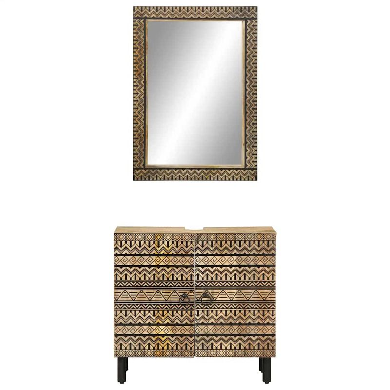 Casa si Gradina - Mobilier - Seturi de mobilier - Seturi baie - Set mobilier de baie, 2 piese, lemn masiv de mango - Infinity.ro