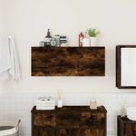 Casa si Gradina - Mobilier - Mobilier baie - Corpuri baie - Dulap perete baie, stejar fumuriu, 100x25x40 cm, lemn prelucrat - Infinity.ro