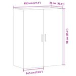 Casa si Gradina - Mobilier - Comode si corpuri - Comode - Dulap montat pe perete, stejar artizanal, 69,5x34x90 cm - Infinity.ro