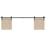 Casa si Gradina - Constructii - Usi interior, exterior si garaj - Accesorii usi - Set usi glisante pentru dulap 183 cm otel carbon - Infinity.ro