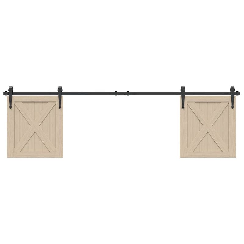 Casa si Gradina - Constructii - Usi interior, exterior si garaj - Accesorii usi - Set usi glisante pentru dulap 183 cm otel carbon - Infinity.ro
