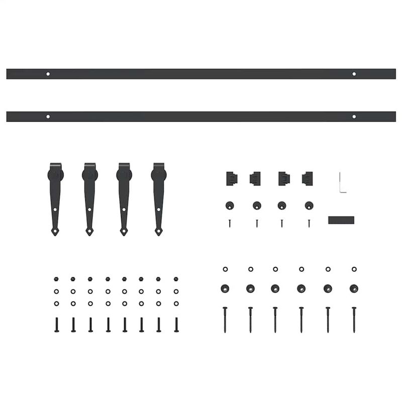 Casa si Gradina - Constructii - Usi interior, exterior si garaj - Accesorii usi - Set usi glisante pentru dulap 183 cm otel carbon - Infinity.ro