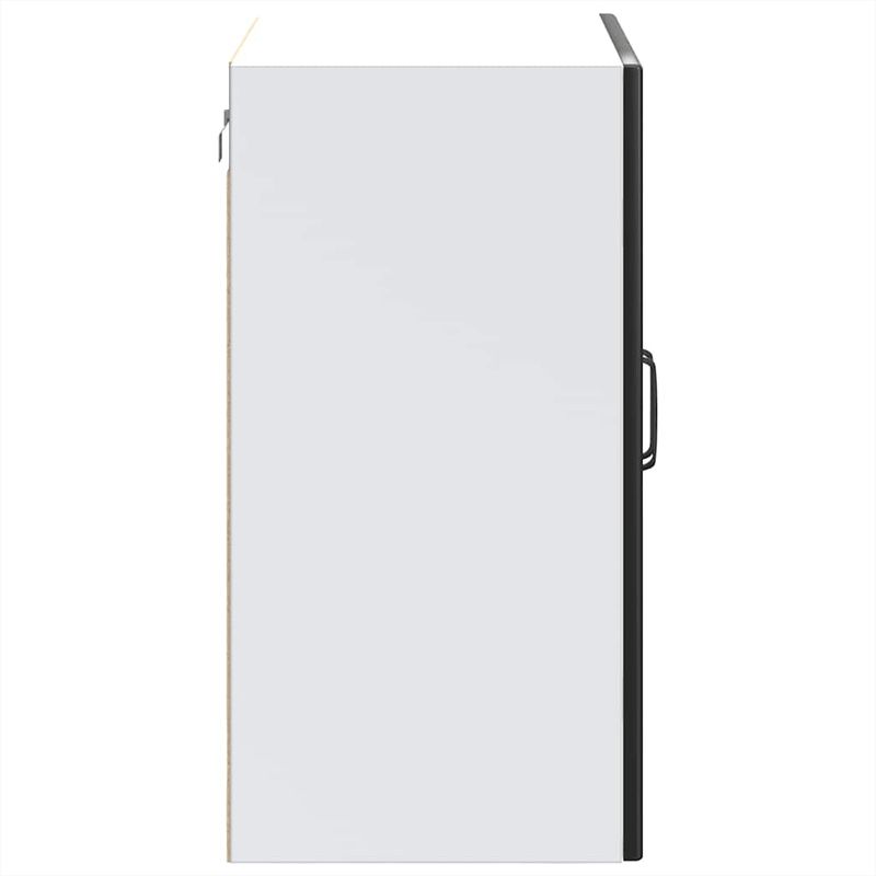 Casa si Gradina - Mobilier - Comode si corpuri - Corpuri bucatarie - Dulap de bucatarie cu usa din sticla „Lucca” din lemn negru, mărime 80x31x60 cm - Infinity.ro