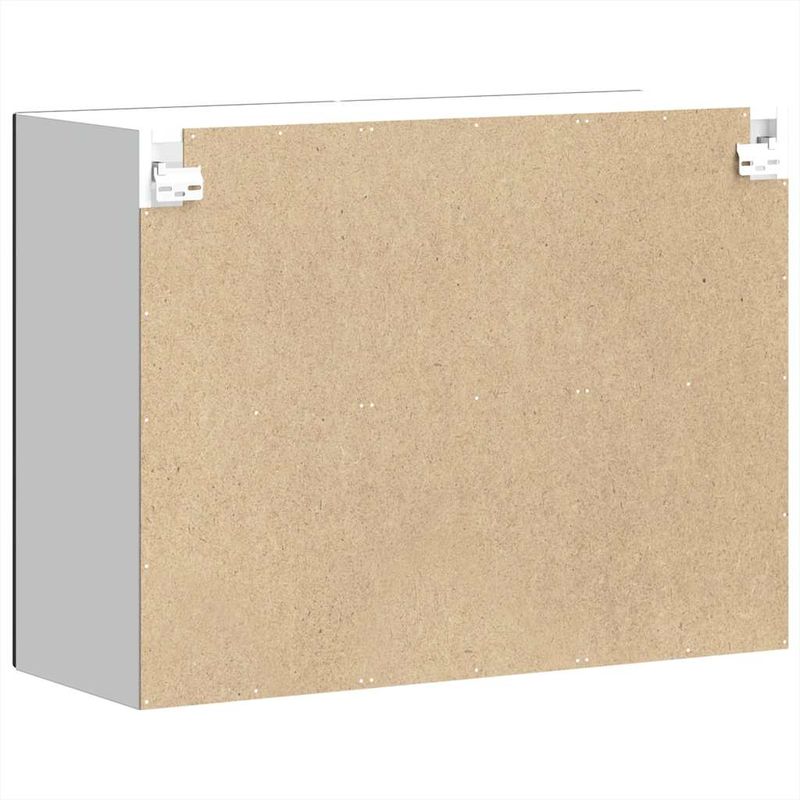 Casa si Gradina - Mobilier - Comode si corpuri - Corpuri bucatarie - Dulap de bucatarie cu usa din sticla „Lucca” din lemn negru, mărime 80x31x60 cm - Infinity.ro