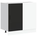 Casa si Gradina - Mobilier - Comode si corpuri - Corpuri bucatarie - Dulap de baza pentru chiuveta din lemn negru prelucrat - Infinity.ro