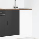 Casa si Gradina - Mobilier - Comode si corpuri - Corpuri bucatarie - Dulap de baza pentru chiuveta din lemn negru prelucrat - Infinity.ro