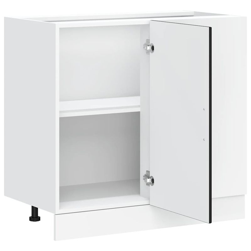 Casa si Gradina - Mobilier - Comode si corpuri - Corpuri bucatarie - Dulap de baza pentru chiuveta din lemn negru prelucrat - Infinity.ro