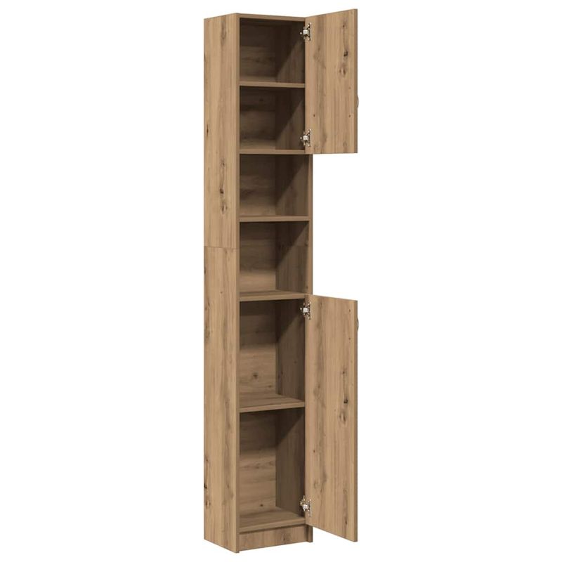 Casa si Gradina - Mobilier - Mobilier baie - Comode baie - Dulap de baie, stejar artizanal, 32x25,5x190 cm, lemn prelucrat - Infinity.ro