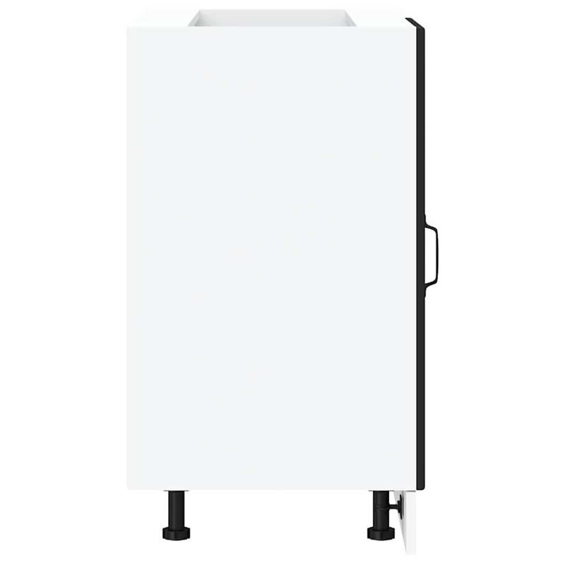 Casa si Gradina - Mobilier - Comode si corpuri - Corpuri bucatarie - Dulap de baza pentru chiuveta din lemn negru prelucrat - Infinity.ro